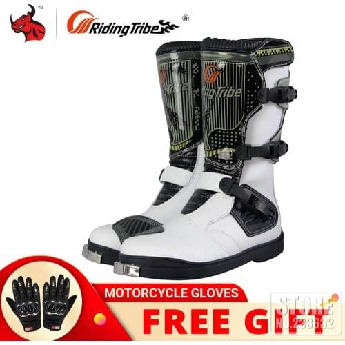 PRO-BIKER Waterproof Motorcycle Boots Men Motocross Boots Racing Riding Boots Off-Road Motorbike Riding Motorcycle Shoes