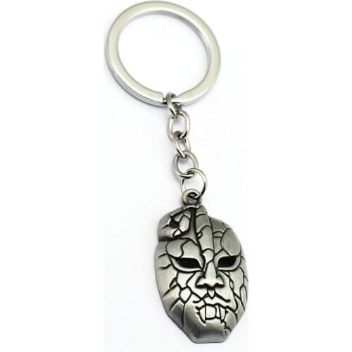 JoJos Bizarre Adventure Stone Mask Keychain Pendant Metal Key Ring Holder Men Car Women Bag Key Chain Chaveiro Anime Jewelry