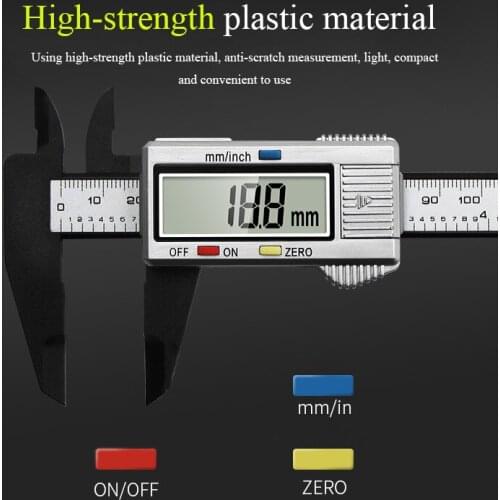 High-Precision 6-inch Digital Display Vernier Caliper Measuring 0-150mm Abs Plastic Gauge Height Measuring Instrument Micrometer
