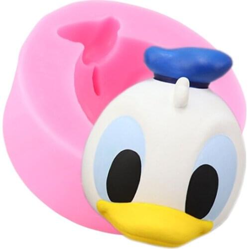 Disney Donald Duck Head Silicone Mold Chocolate Fondant Cake Decorating Tools Soap Candle Resin Mould Aromatherapy Plaster Molds