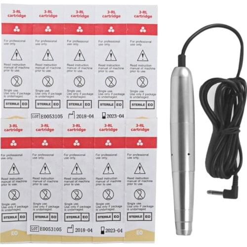 Tattoo Cartridge Needles 3RL 60Pcs Permanent Makeup Eyebrow Lip Eyeliner Microblading Sterilized for Tattoo Machine Supply Tools