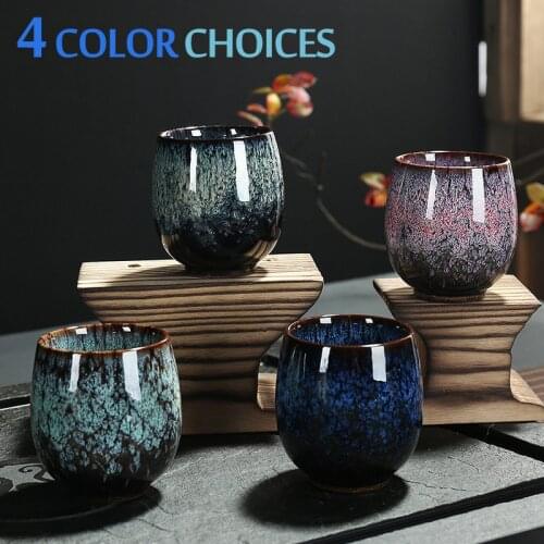 Ceramic 150ML China Tea Cup Creative Ceramic Cup Travel Cup Change Kiln Ceramic Home Tea Cup Drinkware Coffee Cups Craft Decor