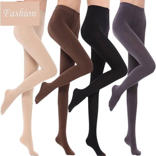 Spring and Autumn Womens Pantyhose Fashion Quality Solid Thick Thin Black Hosiery Simple Skin Color Silk Tights Female