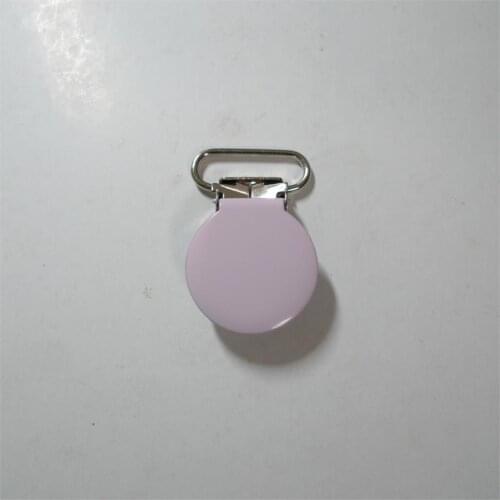 25pcs 20mm 3/4" #23 BABY PINK Round Pacifier Clips