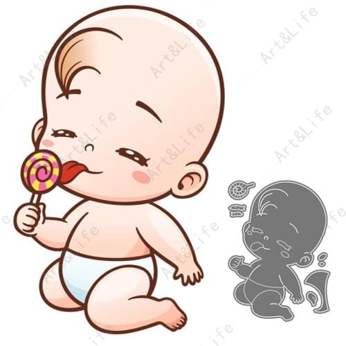 Sweet Little Baby Metal Cutting Dies Hot New Stencils for Making Scrapbooking Album Festival Card Embossing DIY Cut Die