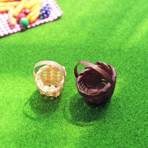 1/6 1:12 Scale Doll House Storage Bamboo Basket for OB11 BJD Scene Model Cabinet Shelf Decor Props Accessories