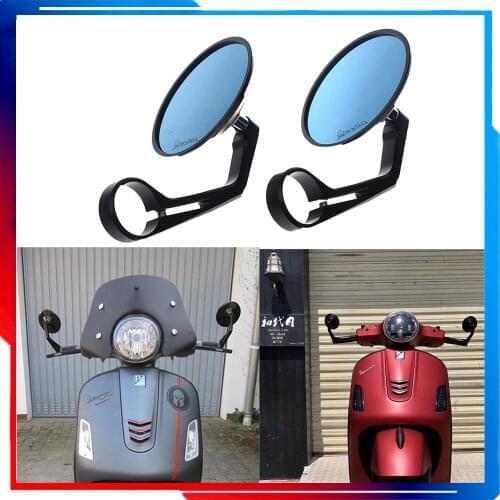 Motorcycle Mirror Aluminum Handle Bar End Rearview Side Mirrors Accessories for Vespa GT GTS GTV 60 125 200 250 300 300ie