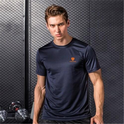 Men T Shirt Sport Tops Tees Quick Dry Fitness Gym t shirt Mens Running Shirts Short Sleeve Sportswear Workout T Shirts Tee