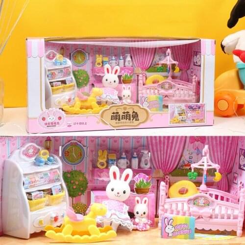 Pretend Play Furniture Set Boys and Girls Educational Toys Baby Kindergarten Birthday Gifts Miniature Dollhouse Furniture