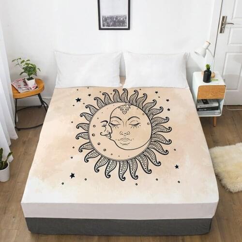 Customize Fitted Sheets Mattress Cover With Elastic Band 3D Bedsheet Linens 200x220 90x200 Bed Sheet Bedding Bohemia