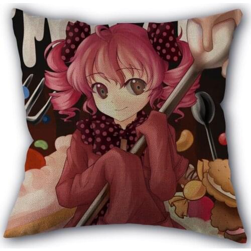 New Charlotte Japanese Animation Pillowcase Cotton Linen Fabric Square Zipper Pillowcase 45X45cm Wedding Decorative Pillow cover