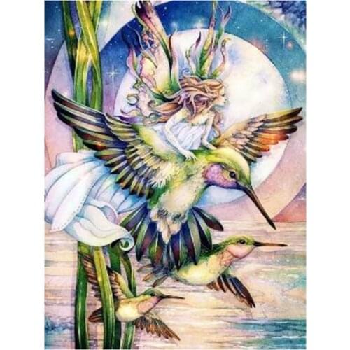 New Arrivals 5D DIY Full Round Diamond Painting Beauty & Bird 3D Embroidery Cross Stitch Rhinestone Mosaic Home Decor Art Y1167