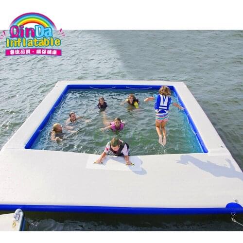 Ocean Sea Floating Inflatable Yacht Pool Swimming Pools with Anti Jellyfish Net for boat