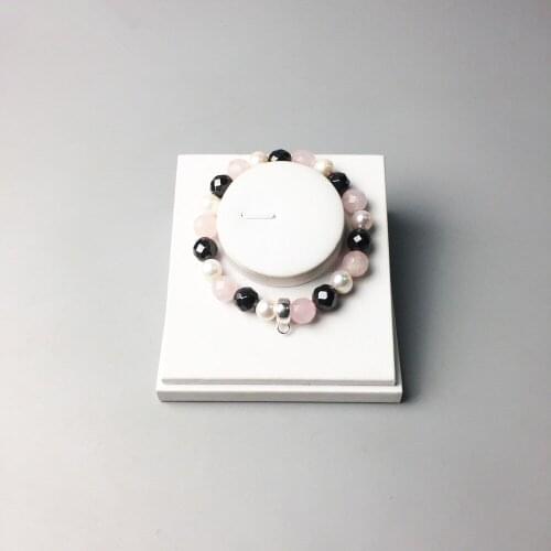 Freshwater Pearls Pink Crystal Beads Facet Onyx Bead Bracelets, 2018 Fashion Charm Bracelet Jewelry Bijoux Gift For Men Women