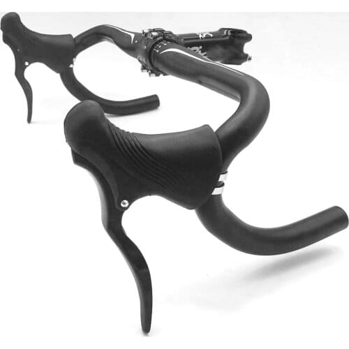 1 Pair Aluminum Alloy Bike Brake Handle Road Bike Drop Bar Brake Levers Anti-slip Cycling Brake Handle Mountain Bike Accessories