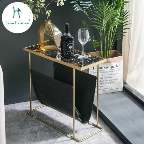 Louis Fashion Coffee Tables Nordic Rectangular Marble Edge Modern Minimalist Creative Living Room Sofa Side Small Tea Table