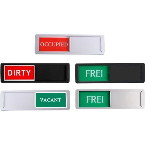 Notice Sign Adhesive Office Door Slider Sign for Office Restroom Conference Privacy Sign Whether Room is Available Or Not