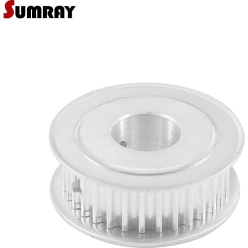 SUMRAY 5M Timing Pulley 32T 8/10/12/19/20mm Bore Stepper Motor Pulley 16/21mm Width Synchronous Wheel Pulley For Laser Machine