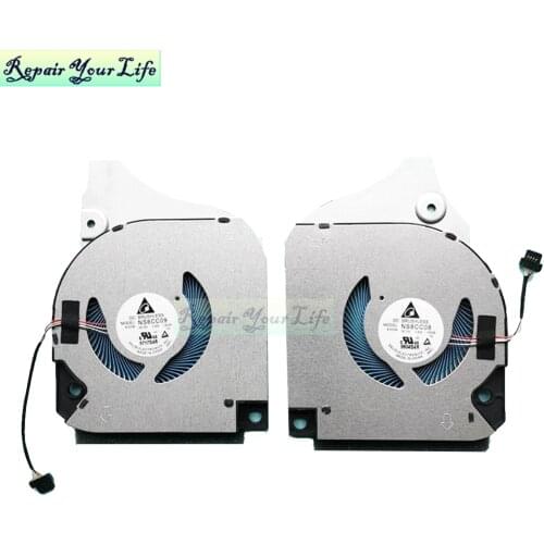 0F7N58 X4F3M GPU CPU Cooling fans For Dell inspiron Game book 17 G7 7790 NS8CC08-18G29 NS8CC09-18G30 PC Cooler Radiator 12V 0.5A