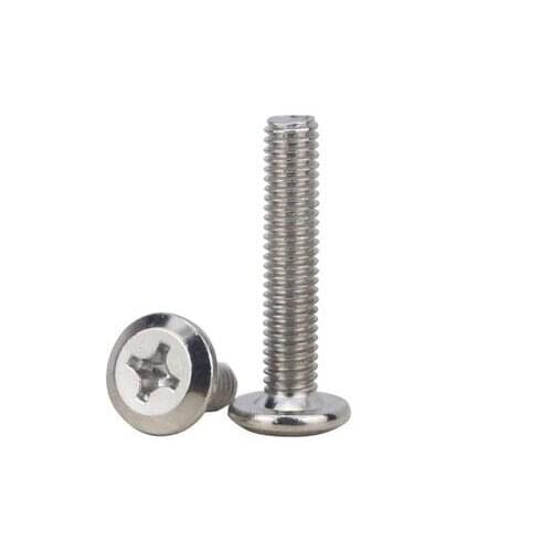 10pcs M8 pan head phillips PH screw furniture screw fasteners bolt nickel plating machine screw 16mm-45mm length