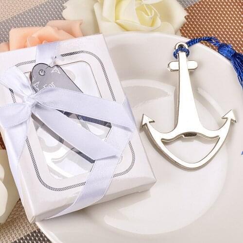 100pcs Creative Stainless Portable Ship Anchor Shape Bottle Opener Can Opener Accessories Wedding bar party Gifts