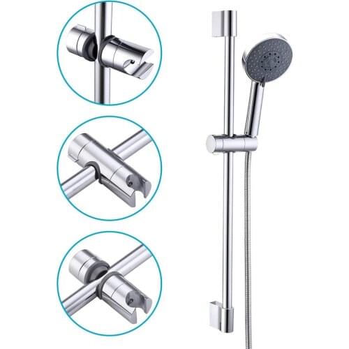 19-25mm Universal Adjustable Hand Shower Rail Head Slider Holder Slide Bar Slider Stable Clamp Bathroom ABS