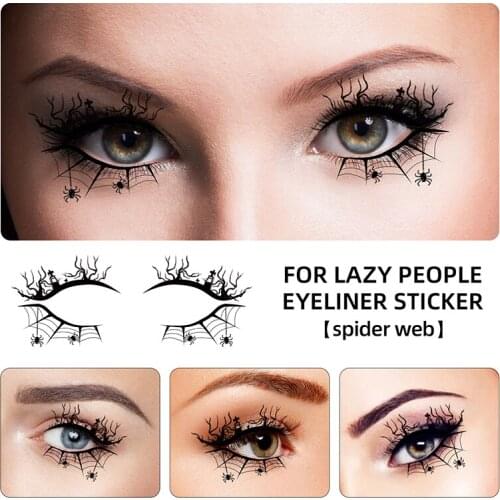 4Pairs/set Waterproof Eyelid Line Stick Reusable Spide Eyeliner Sticker Double Eyelid Sticke Makeup Self-adhesive Cosmetic TSLM2