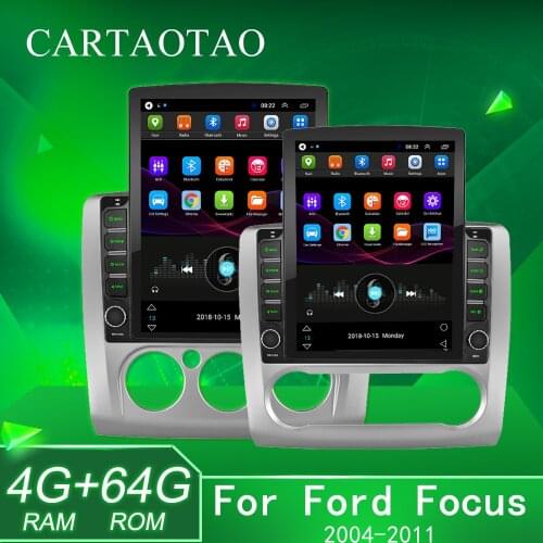 Android 9.0 Car Radio Multimedia Video Player Navigation GPS For ford focus 2 3 Mk2/Mk3 hatchback 2 din 9.7" Tesla Manual/ Auto