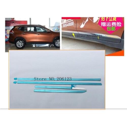 Car Chrome body side moldings side door decoration For Nissan X-Trail Xtrail Rogue T32 2014 2015 2016 2017 2018 2019