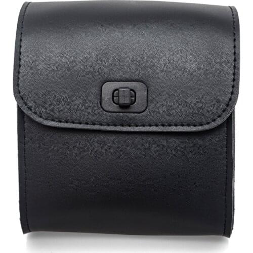 Black/Brown PU Leather Motorcycle Luggage Tool Side Bag Saddlebag Tool Bag Universal Fit For Harley Honda Suzuki Kawasaki