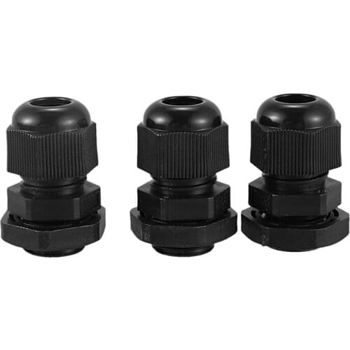 36 Pcs Black PG9 Plastic Connector Gland for 4mm-8mm Cable