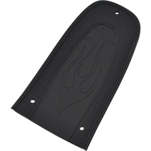 Motorcycle Black Leather Rear Fender Bib Cover Pad for Touting Road Electra Street Glide 96-18