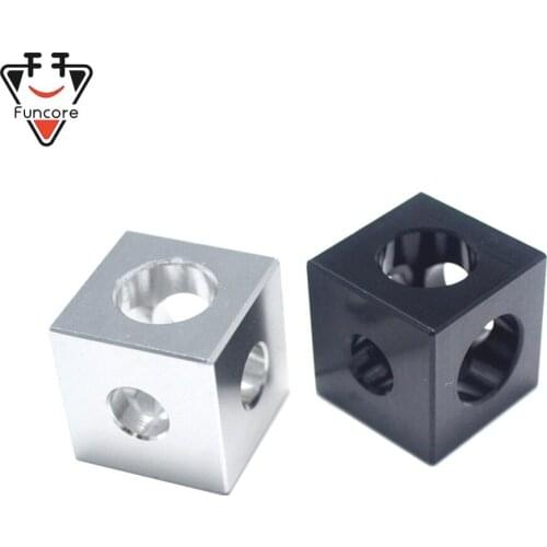 FUNCORE 3D Printer Parts 2020 Aluminum Extrusion Corner Cube Connector Bracket for V slot Openbuilds Extrusions Profile
