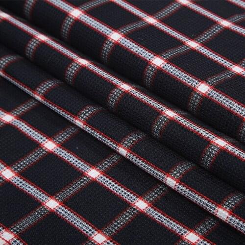 Designer jacquard fabric yarn-dyed fashion jacquard fabric geometric check dress jacket small suit short skirt garment fabric