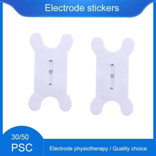 Electrode TENS Unit Electrode Pads with 2.0MM Swallowing Electrode White ThroatNeedle Plug for Swallow Throat Physiotherapy