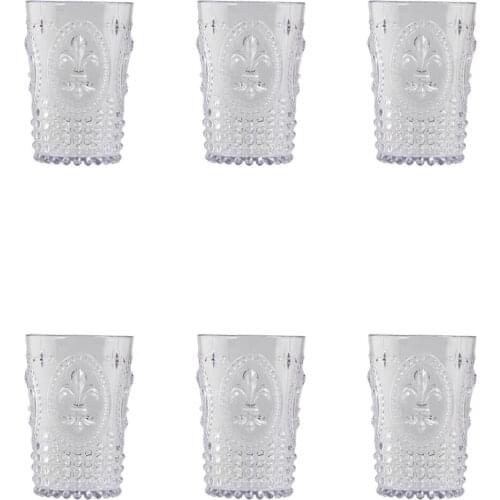 EWs Acrylic Transparent Short Cup 3 Cup + 3 Cup Gift