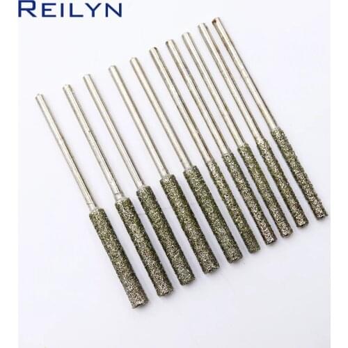 Coarse emgery grinding burr grit #46/60 grinding bits shank 3mm ultra-long 4mm/5mm diamond abrasive bits peeling trimming bits