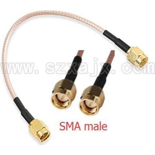 JX connector RUS Stock 10PCS RF Pigtail Cable 20cm Length SMA Male to SMA Male Plug Connector adapter free shipping