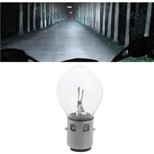 Motorcycle 12V 20W 10A B35 BA20D Headlight Bulb For ATV Moped Scooter Glass New Drop shipping