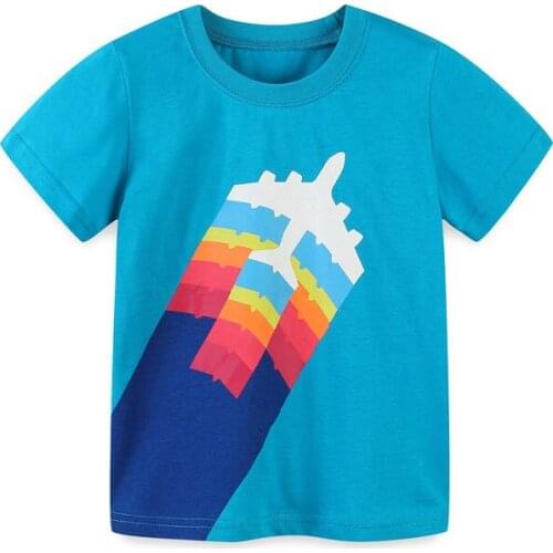 Summer T-shirt for Kids Boys New Airplane Design Baby Cotton Tops Summer Clothing Toddler Fashion T-shirt Cute Children Clothes