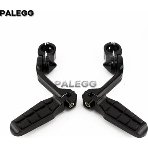 Motorcycle Foot Peg Adjustable Highway Peg Mount 1 1/4" 32mm Engine Guard Footrest Pedal for Harley Sportster Dyna Softail V-Rod