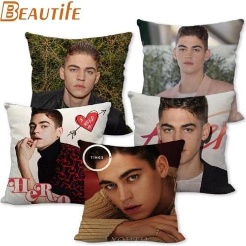 45X45cm Hero Fiennes Tiffin Pillow Cover Square Zipper Cotton Linen Fabric Pillow Cases Bedroom Home Decorative Boys Girls Gift