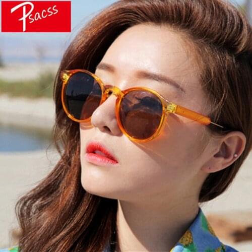Psacss 2019 NEW Vintage Round Sunglasses Women Men Fashion Sun Glasses Womens Retro Brand Designer Mirror lunette soleil femme