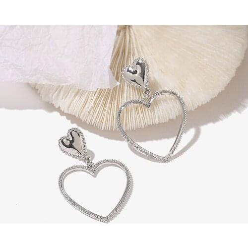 2021 New Arrival Fashion Earrings Drop Earrings Cn(origin) Uroru Zinc Alloy Cute/romantic Heart Women Dangle Earrings