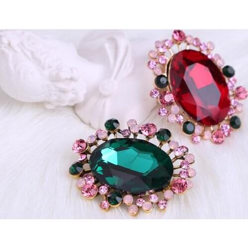 New Arrival Fashion Beautiful Colorful Flower Rhinestone Brooches Scarf Buckle Coat Corsage Cardigan Pin Jewelry Decors