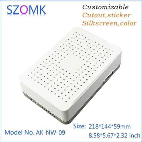Plastic electronics project instrument box (4 pcs) 218*144*59mm distribution box plastic box plastic network housing for PCB