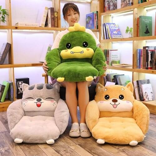 Green Dragon Cushion Comfortable Sleep Half-enclosed Tatami Seat Pad warm waist Soft Chair Cushion For Children Home Pillow