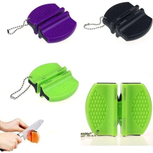 Portable Mini 7x6cm kitchen Knife Sharpener Kitchen Tools Accessories Creative Butterfly Type Two-stage Camping Pocket Sharpener