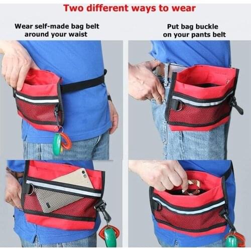Portable pet snacks waist waist bag reward waist bag hands-free dog training bag