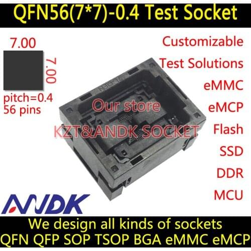 QFN56(7x7)-0.4 Socket Open top QFN56 Socket MLF56 Socket MLP56 Socket,IC549-0564-017-G, Allsocket